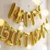 Solid Happy Birthday Decoration Foil Balloon For Birthday Party- Golden Letter Balloon??(Gold, Pack of 1)