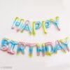 multicolor happy birthday foil