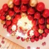 Red Gold Balloons Diwali Decoration