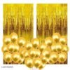 2 pcs Golden Fringe Curtains + 30 pcs Golden Matellic Balloons