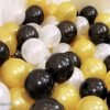 50pcs Golden, Black, White Metallic Balloons for Birthday Decoration
