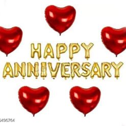 Happy Anniversary + 5 Red Star Foil Balloons