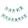 Light Blue Happy Birthday Banner Bunting Flag Banner ( Light Blue)