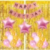Pink Birthday Party Decorations Set for Girls Birthday Decorations , Pack of 56