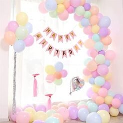 Multicolor Birthday Balloon Decoration Items - Pack of 124 Pcs