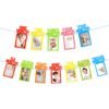 1st Birthday 12 Cards Monthly Photo Banner for Baby Girls or Baby Boy's First Birthday -Multi