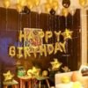 Solid Happy Birthday Decorations Kit / Items | Birthday Theme Decoration Combo | Creative Balloon (Gold, Pack of 65)