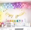 Pastel Rainbow Happy Birthday Decoration DIY Combo Set with Balloon Garland Arch Tape - 53 pc