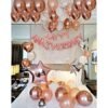 Rosegold Anniversary Decoration Items Combo - 40 Pcs