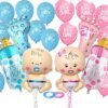 Baby Shower Latex Balloons, Pack Of 26, Blue & Pink