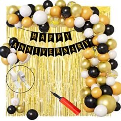 Pack of 59 ?Happy Anniversary?? Decoration Items for Home - Bedroom Decorations ?59?Pcs Items Kit Combo