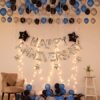 Blue & Black Happy Wedding Anniversary Decoration Kit - 69 Pcs