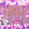 Unicorn Theme Birthday Decorations Items Combo Set 34Pcs Kit
