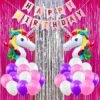 Unicorn Theme Birthday Decorations Items Combo Set - 36Pcs