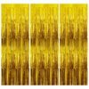 Golden Foil Curtain Pack of 3 for Birthday, Anniversaries, Graduation, Retirement, Baby Shower Decoration