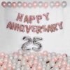 Happy Anniversary Rose Gold Decoration Kit - 79 Pc Combo