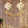 Birthday Decoration Items Kit- 10Pcs Bday Banner Confetti Balloon with Led Light for Kids, Husband Girls Boys Bday Decorations Items with String Fairy Lights??(Set of 10)
