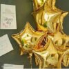 Solid 5Pcs 18 inch Gold Star Air-Filled Foil Balloons for Birthday | Anniversary | Wedding Party Decoration Balloon (Pack of 5)