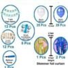 Solid Baby boy first/1st happy birthday room my happy birthday combo decoration kitt 1 packet/wall party decorations combo/kit pack blue color theme (Set of 84) Balloon (blue, Pack of 84) Letter Balloon??(Blue, White, Pack of 85)