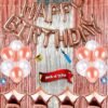 Happy Birthday Combo/Kit/Pack Kit Material For Party Decorations (Pack Of 72) Rose Gold??(Set of 72)