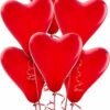 Solid Red Heart Shaped Balloon