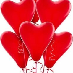 Solid Red Heart Shaped Balloon