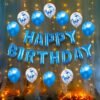 Blue Birthday Decoration Balloons Set -25 Pcs Kit Combo with Happy Birthday Foil Balloon, Confetti, Metallic Balloons/Birthday Decoration Kit for Boys Balloons for Decorating Birthday