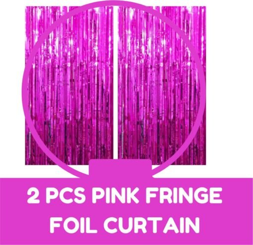 Solid Happy anniversary combo items, 16 Letters Anniversary foil , fringe foil curtains, star foil, 4 pcs confetti & Pink silver white 40 Pcs metallic balloons for girls boys husband wife 1st 2nd 5th 25th 50th Pink Silver White Theme ( pack of 49 ) - Image 3
