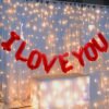 Solid I LOVE YOU foil balloon Red with LED light Decoration kit combo Couple proposal Surprise Just married Anniversary Girlfriend Boyfriend first Newly married First night Celebration Party Husband Wife ( Pack of 2)