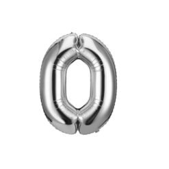 English Alphabet Letters A-Z and Numbers 0-9 in 16 inch SilverFoil Letter Balloons for Party Decoration Select & Make Your Own Custom Phrase Silver Foil Letters (Number "0" Silver)