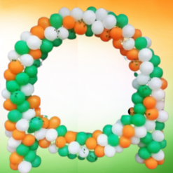 Independence Day Balloons Republic Day (Pack of 100 ) 26 January/15 August Celebration For Kids School , Home , Halls , Office , Room Decoration Orange , White , Green Latex Balloons (Pack of 100)