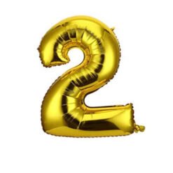 English Alphabet Letters A-Z and Numbers 0-9 in 16 inch GoldFoil Letter Balloons for Party Decoration Select & Make Your Own Custom Phrase Gold Foil Letters (Number "2" Gold)