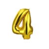 English Alphabet Letters A-Z and Numbers 0-9 in 16 inch GoldFoil Letter Balloons for Party Decoration Select & Make Your Own Custom Phrase Gold Foil Letters (Number "4" Gold)