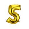 English Alphabet Letters A-Z and Numbers 0-9 in 16 inch GoldFoil Letter Balloons for Party Decoration Select & Make Your Own Custom Phrase Gold Foil Letters (Number "5" Gold)