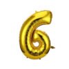 English Alphabet Letters A-Z and Numbers 0-9 in 16 inch GoldFoil Letter Balloons for Party Decoration Select & Make Your Own Custom Phrase Gold Foil Letters (Number "6" Gold)