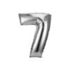 English Alphabet Letters A-Z and Numbers 0-9 in 16 inch SilverFoil Letter Balloons for Party Decoration Select & Make Your Own Custom Phrase Silver Foil Letters (Number "7" Silver)