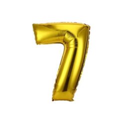 English Alphabet Letters A-Z and Numbers 0-9 in 16 inch GoldFoil Letter Balloons for Party Decoration Select & Make Your Own Custom Phrase Gold Foil Letters (Number "7" Gold)