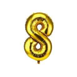English Alphabet Letters A-Z and Numbers 0-9 in 16 inch GoldFoil Letter Balloons for Party Decoration Select & Make Your Own Custom Phrase Gold Foil Letters (Number "8" Gold)