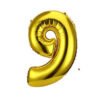 English Alphabet Letters A-Z and Numbers 0-9 in 16 inch GoldFoil Letter Balloons for Party Decoration Select & Make Your Own Custom Phrase Gold Foil Letters (Number "9" Gold)
