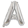 English Alphabet Letters A-Z and Numbers 0-9 in 16 inch SilverFoil Letter Balloons for Party Decoration Select & Make Your Own Custom Phrase Silver Foil Letters (Letter "A" Silver)