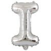 English Alphabet Letters A-Z and Numbers 0-9 in 16 inch SilverFoil Letter Balloons for Party Decoration Select & Make Your Own Custom Phrase Silver Foil Letters (Letter "I" Silver)