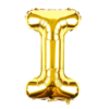 English Alphabet Letters A-Z and Numbers 0-9 in 16 inch GoldFoil Letter Balloons for Party Decoration Select & Make Your Own Custom Phrase Gold Foil Letters (Letter "I" Gold)