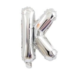 English Alphabet Letters A-Z and Numbers 0-9 in 16 inch SilverFoil Letter Balloons for Party Decoration Select & Make Your Own Custom Phrase Silver Foil Letters (Letter "K" Silver)