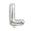 English Alphabet Letters A-Z and Numbers 0-9 in 16 inch SilverFoil Letter Balloons for Party Decoration Select & Make Your Own Custom Phrase Silver Foil Letters (Letter "L" Silver)