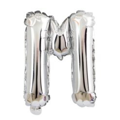 English Alphabet Letters A-Z and Numbers 0-9 in 16 inch SilverFoil Letter Balloons for Party Decoration Select & Make Your Own Custom Phrase Silver Foil Letters (Letter "M" Silver)