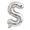 English Alphabet Letters A-Z and Numbers 0-9 in 16 inch SilverFoil Letter Balloons for Party Decoration Select & Make Your Own Custom Phrase Silver Foil Letters (Letter "S" Silver)