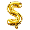 English Alphabet Letters A-Z and Numbers 0-9 in 16 inch GoldFoil Letter Balloons for Party Decoration Select & Make Your Own Custom Phrase Gold Foil Letters (Letter "S" Gold)