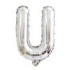 English Alphabet Letters A-Z and Numbers 0-9 in 16 inch SilverFoil Letter Balloons for Party Decoration Select & Make Your Own Custom Phrase Silver Foil Letters (Letter "U" Silver)