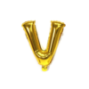 English Alphabet Letters A-Z and Numbers 0-9 in 16 inch GoldFoil Letter Balloons for Party Decoration Select & Make Your Own Custom Phrase Gold Foil Letters (Letter "V" Gold)