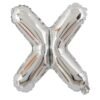 English Alphabet Letters A-Z and Numbers 0-9 in 16 inch SilverFoil Letter Balloons for Party Decoration Select & Make Your Own Custom Phrase Silver Foil Letters (Letter "X" Silver)